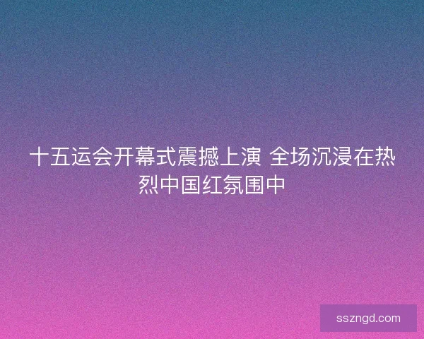 十五运会开幕式震撼上演 全场沉浸在热烈中国红氛围中